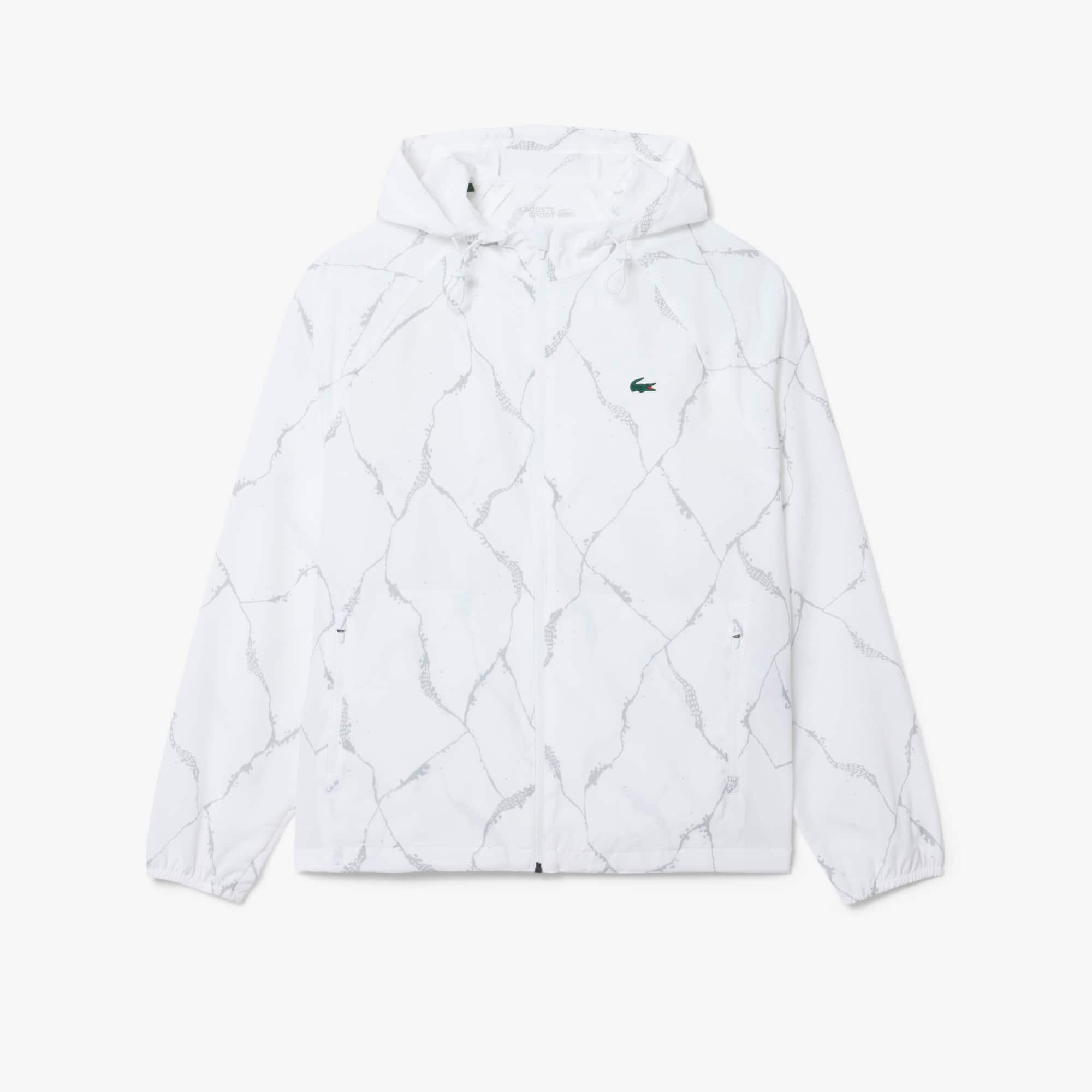 Reflective Crocodile Print Tennis Jacket