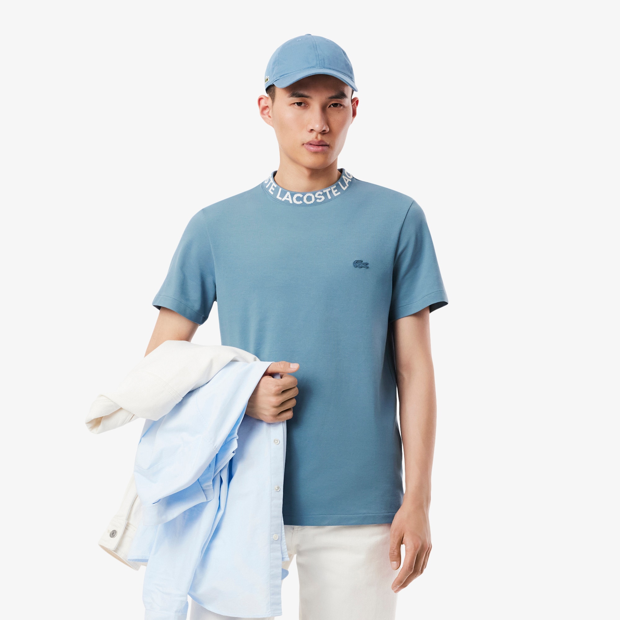Men's Branded Piqué T-Shirt - T-shirts - New In 2026 | Lacoste