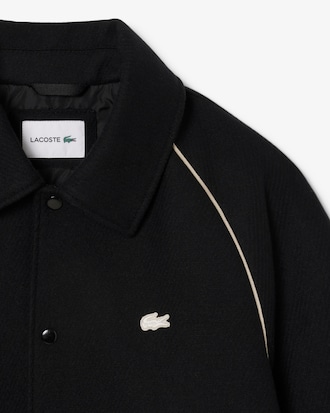 Men's Badge Accent Wool Varsity Jacket