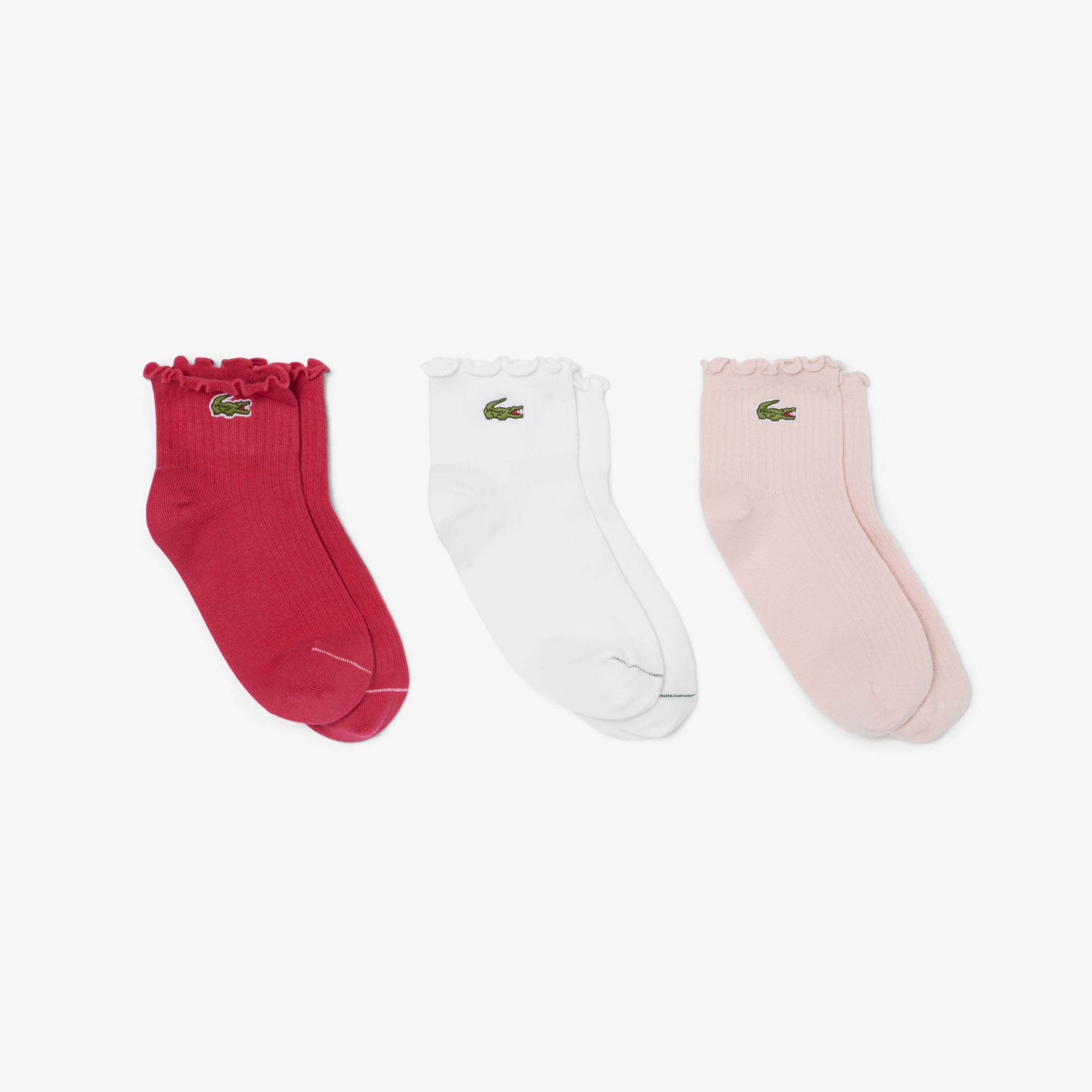 Lacoste 3-pack Cotton Socks - 6 - 34-38 In White