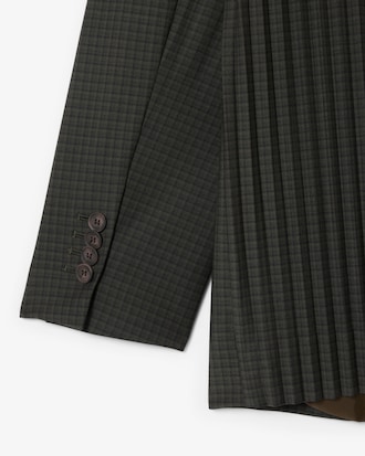 Women's Wool Blend Checked Blazer