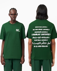 Unisex Cotton Piqué Effect Print T-Shirt