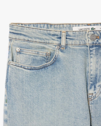 Jeans índigo de corte slim con cinco bolsillos para hombre