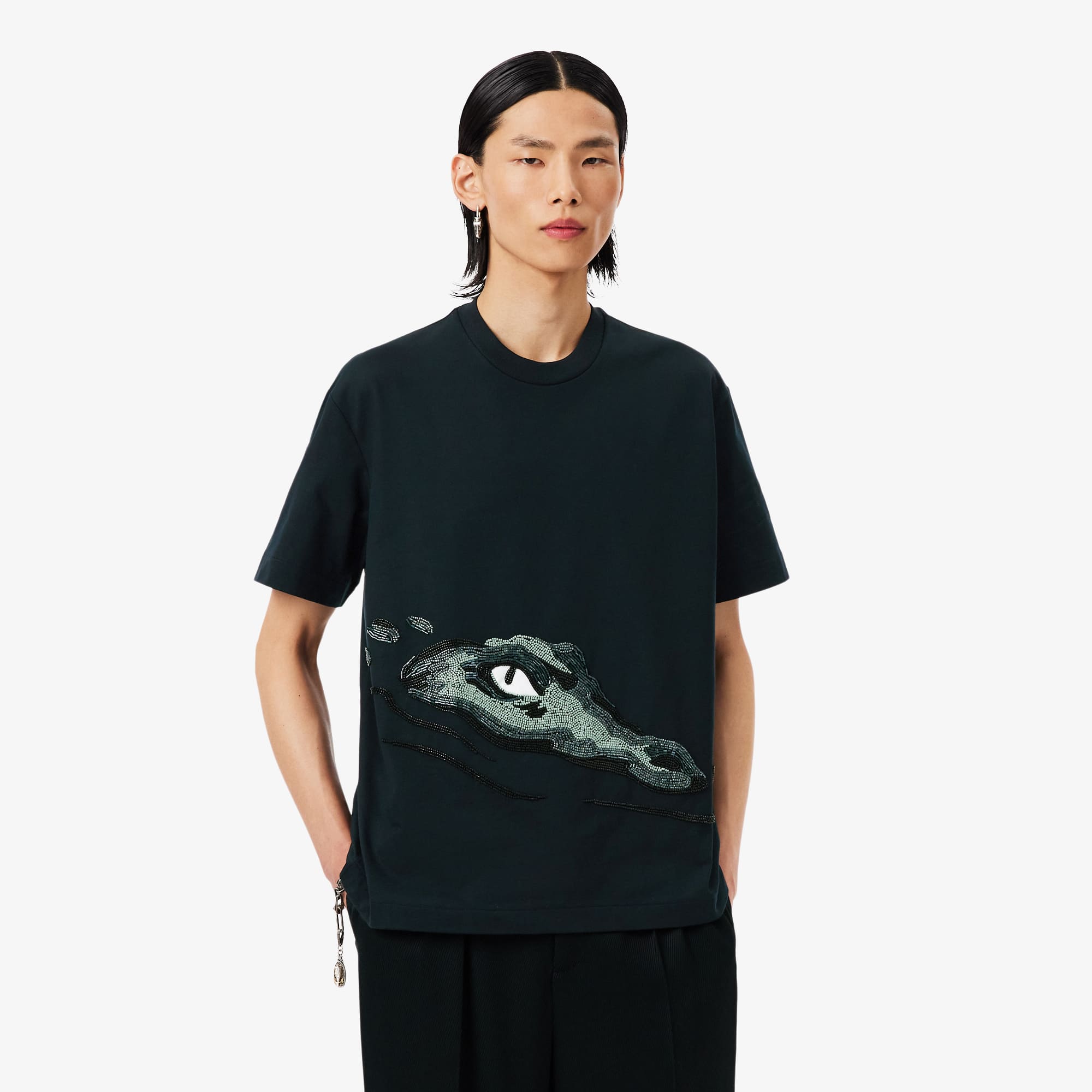 Runway Beaded Crocodile T-shirt - T-shirts - New In 2025 | Lacoste