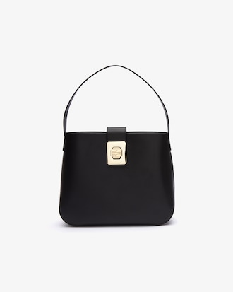 Amelia Metal Clasp Leather Bag