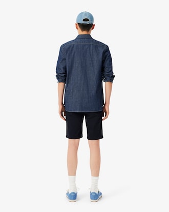 Shorts para hombre de corte slim en algodón elástico