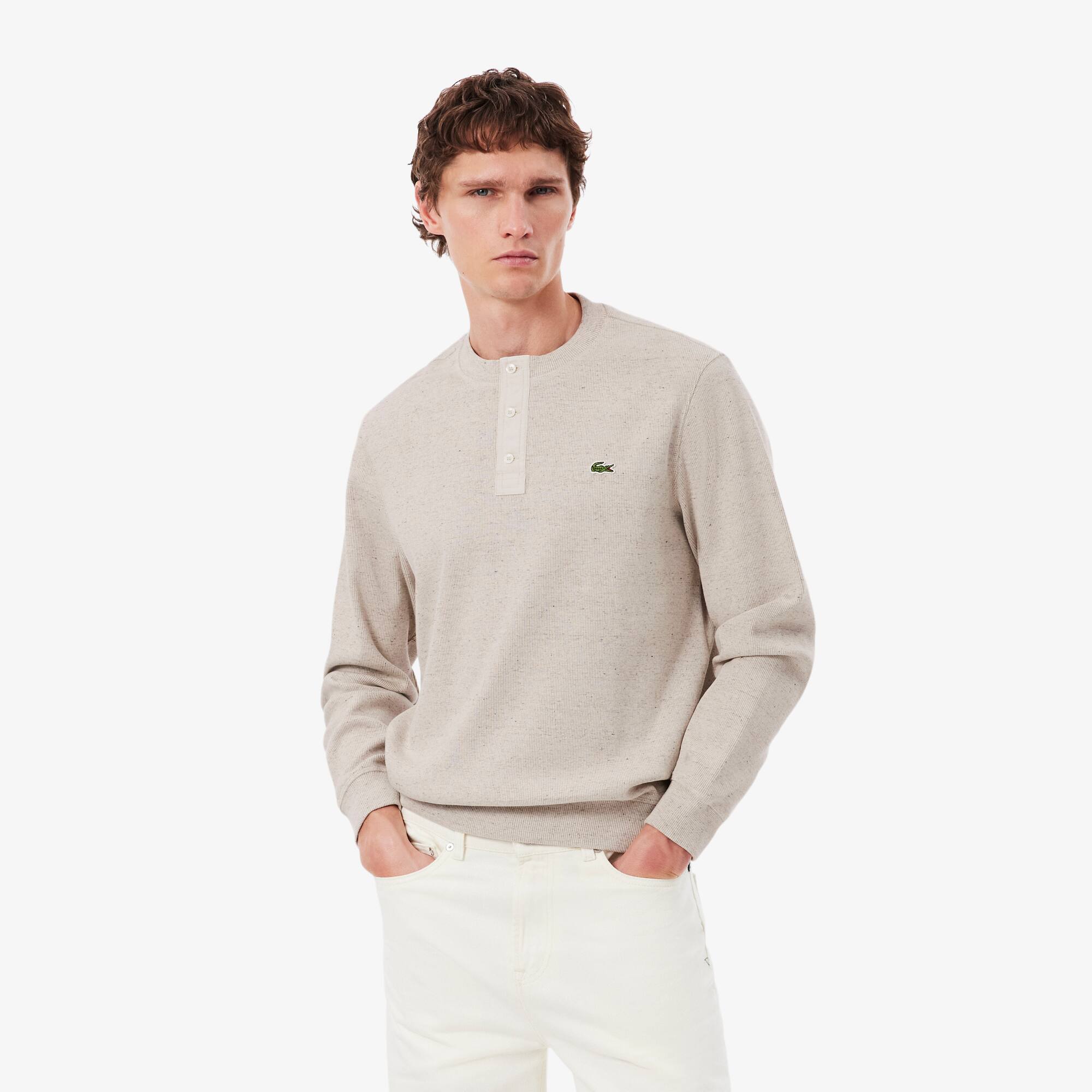 Ribbed Crew Neck Sweatshirt