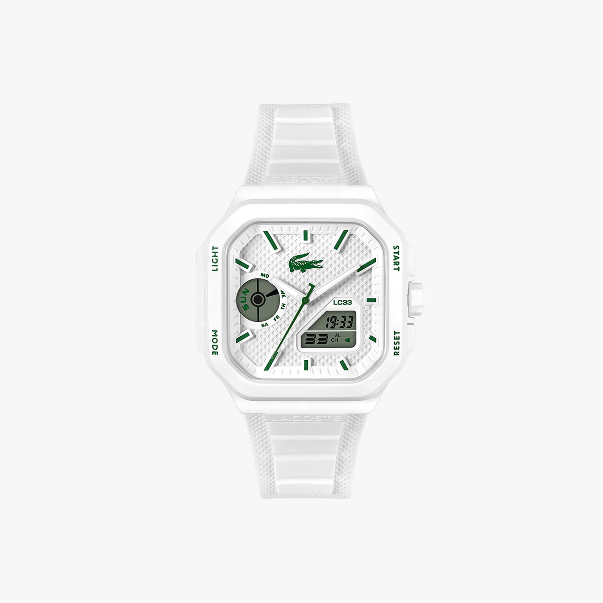 LC33 Analog and Digital Square Silicone Watch - Watches & Jewelry