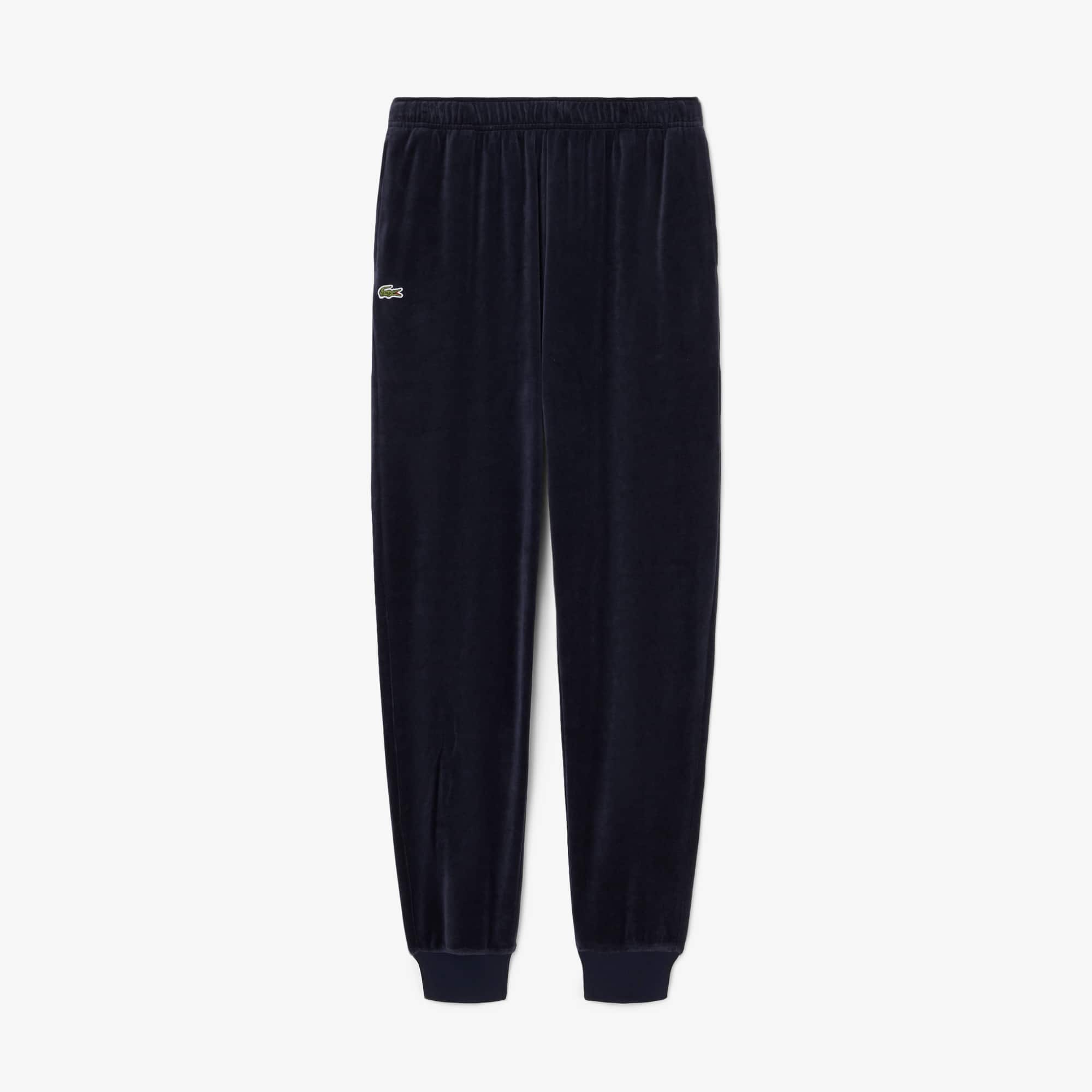 Lacoste Archive Edition Velour Sweatpants - S (36) In Blue