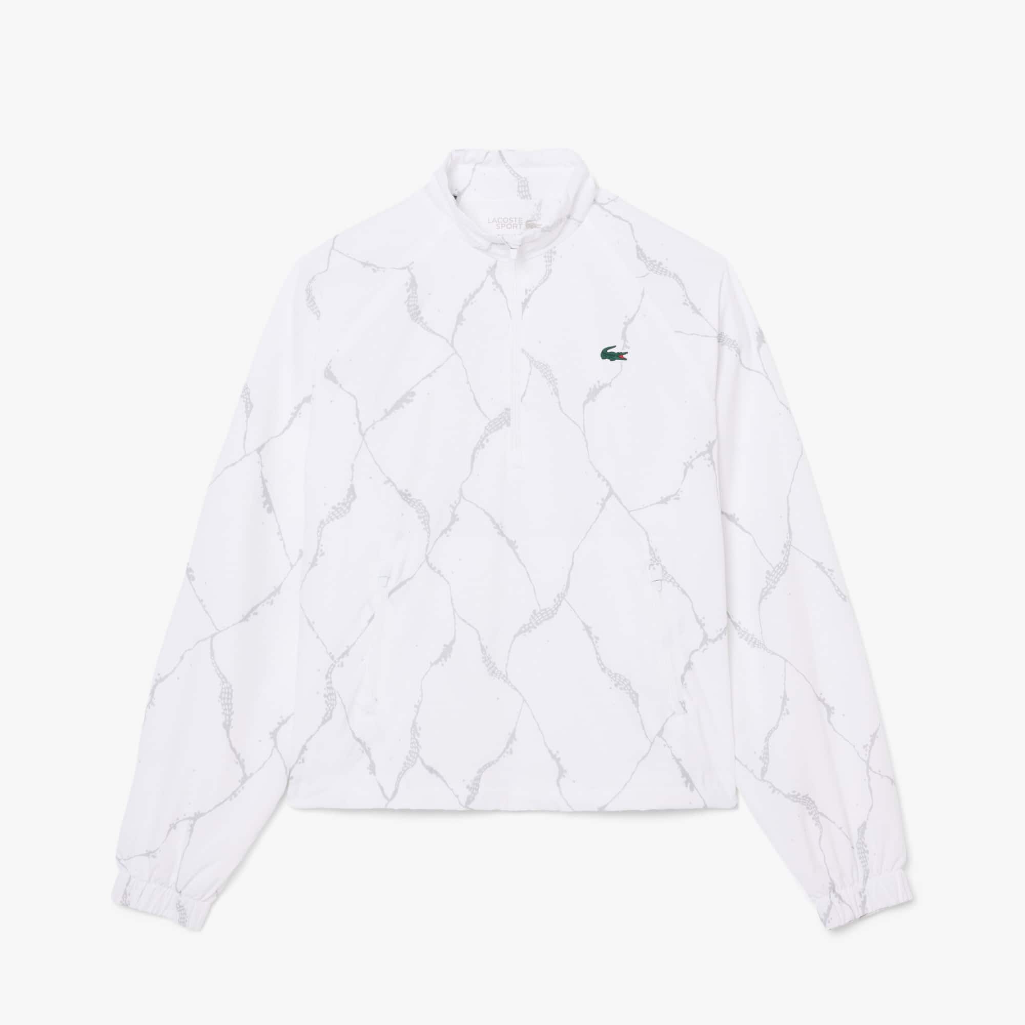 Reflective Crocodile Print Tennis Jacket