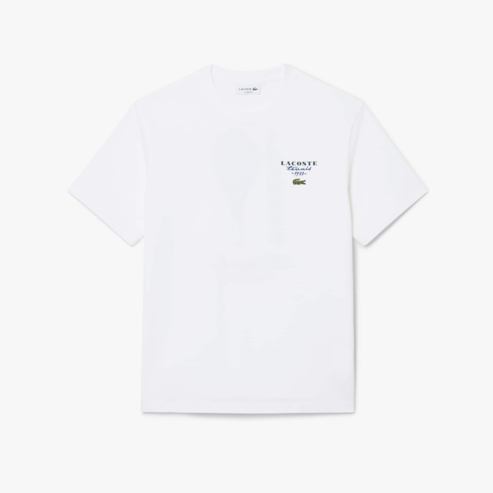 Embroidered Accent Tennis Print Jersey T-shirt - T-shirts - New In