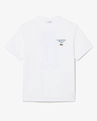 Embroidered Accent Tennis Print Jersey T-shirt