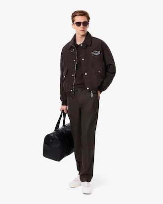 Men's Straight Fit Chevron Wool Pants