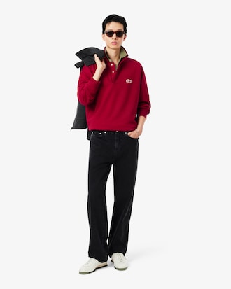 Fleece Polo Collar Sweatshirt
