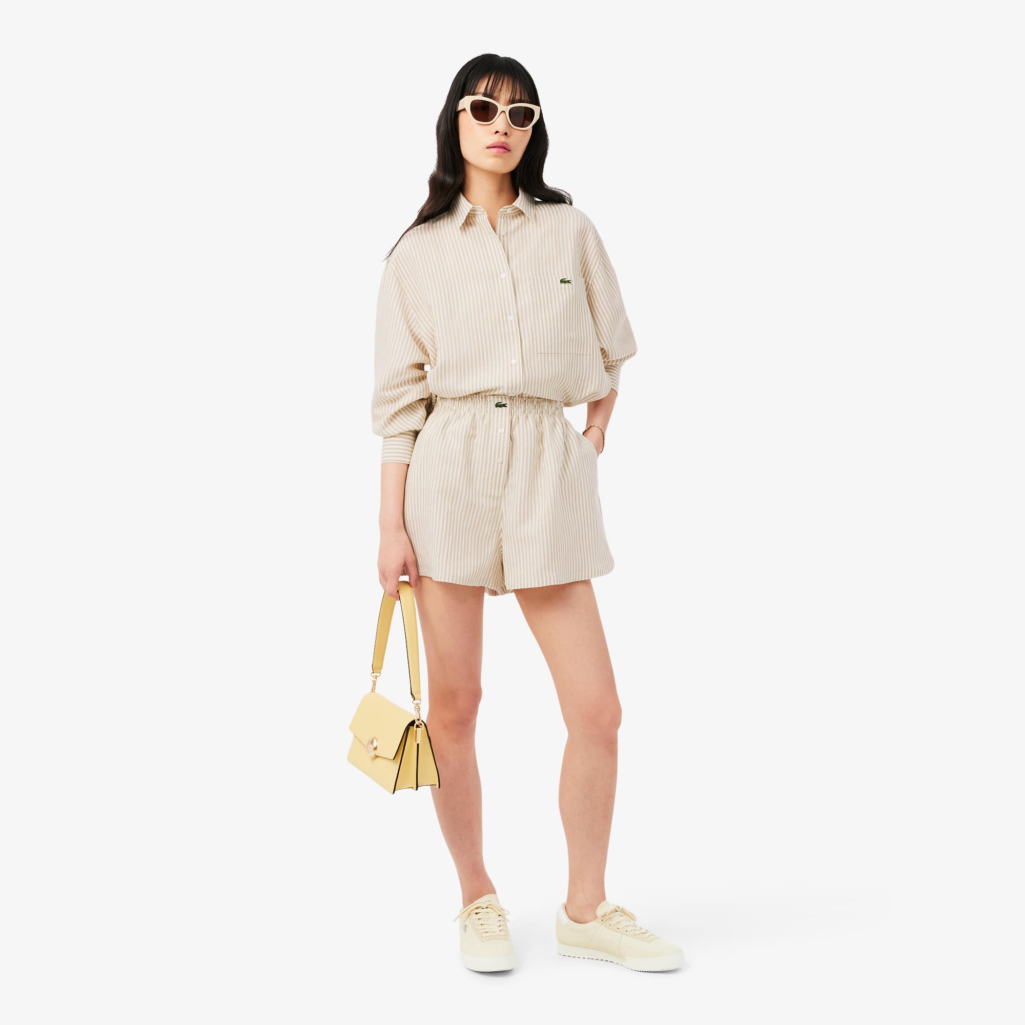 Oversized Linen Blend Shorts - Shorts & Skirts - New In 2026 | Lacoste