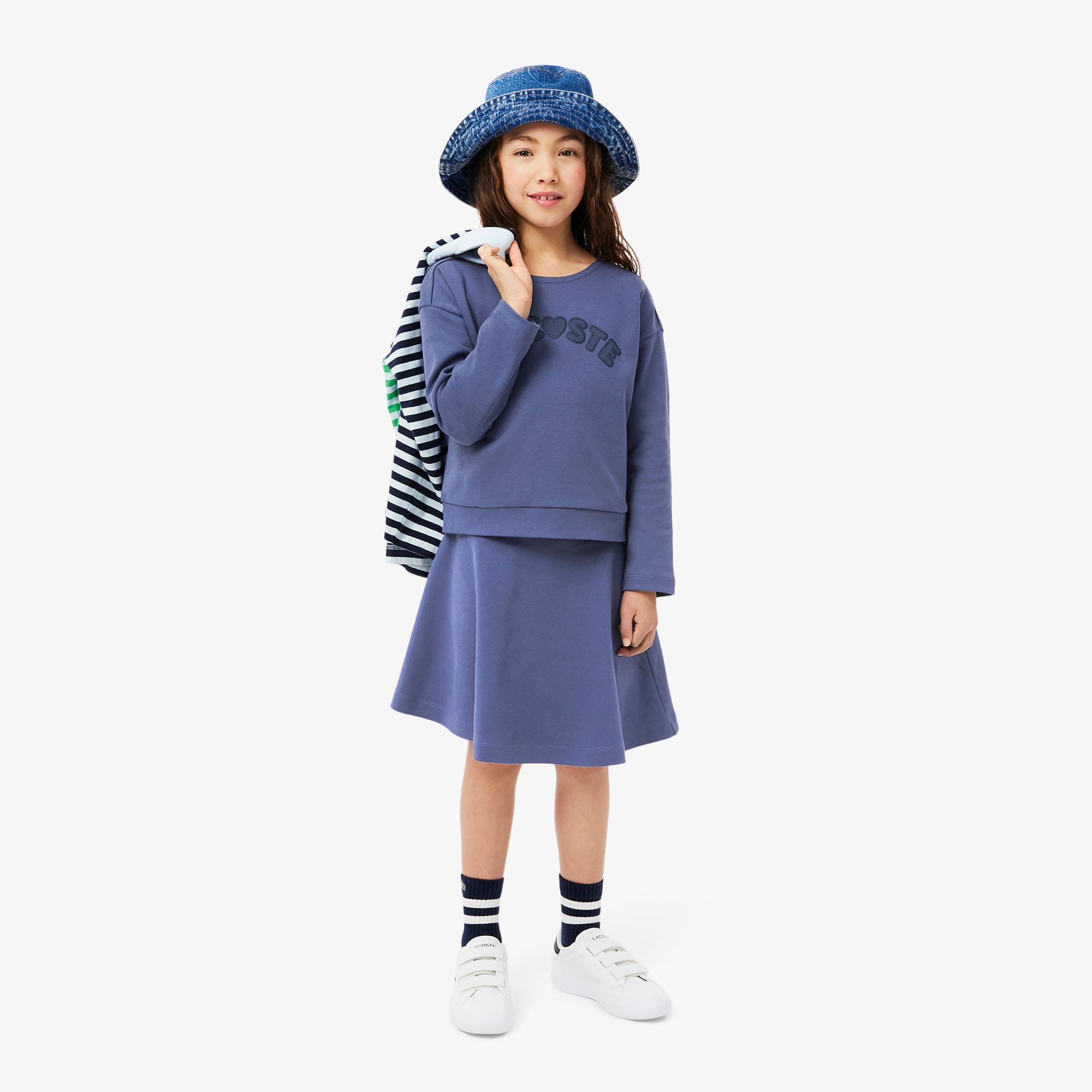 Lacoste Kids' Elastic Waist Skirt - 8 Years In Purple