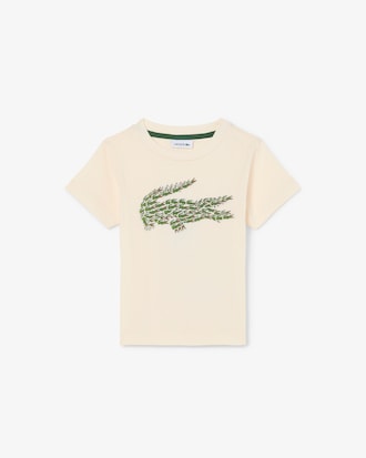 Boys' Crocodile Print Cotton T-Shirt