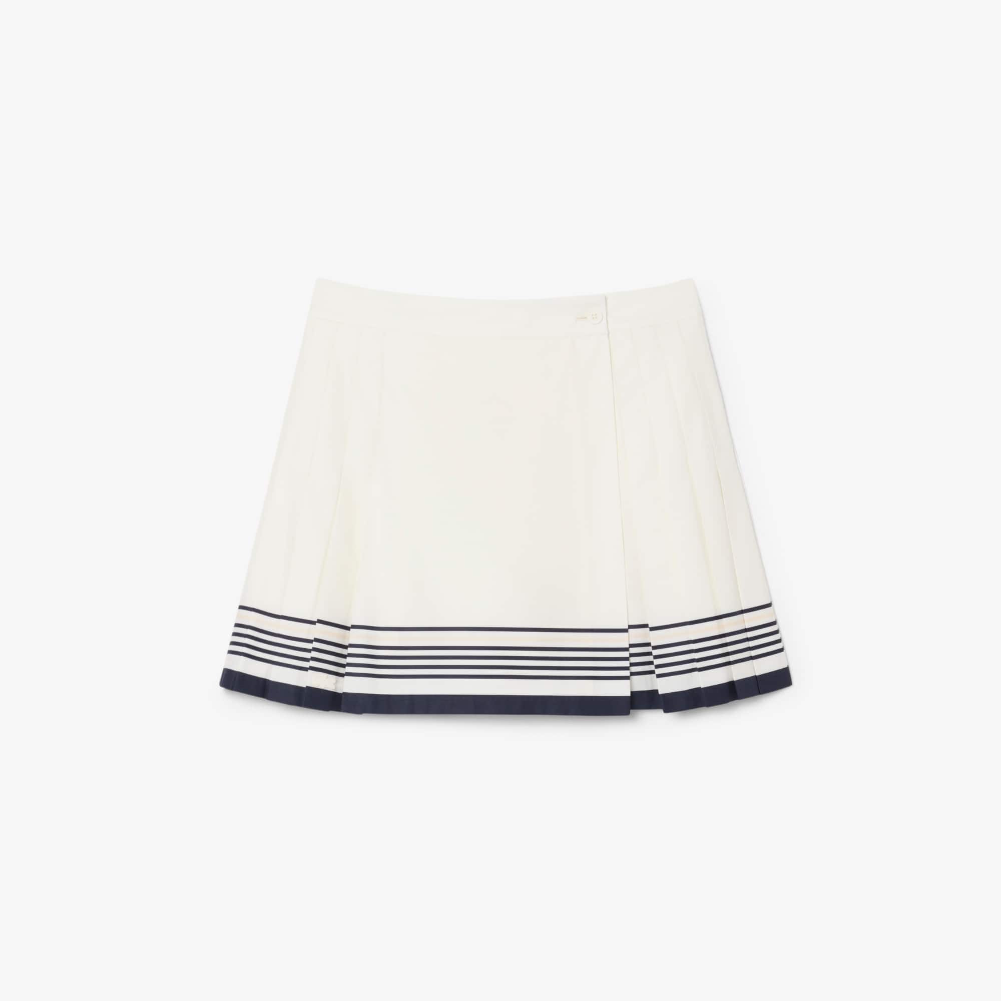 Short Pleated Wrap Skirt