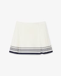 Short Pleated Wrap Skirt