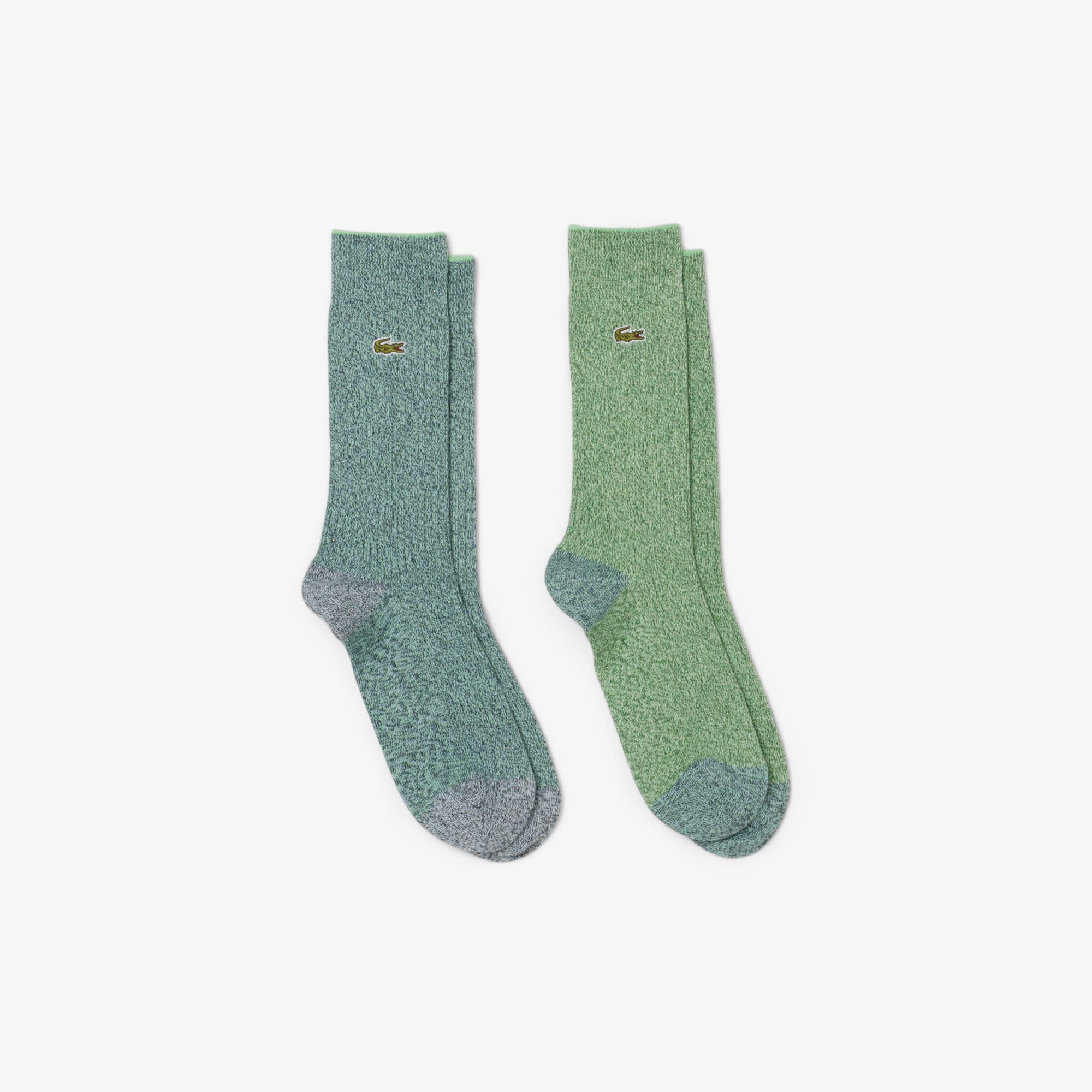 Lacoste Unisex 2-pack Cotton Socks - 6.5 - 8.5 In Multi