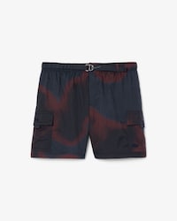 Ombr&eacute; Print Nylon Cargo Shorts