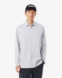Slim Fit Striped Stretch Poplin Shirt