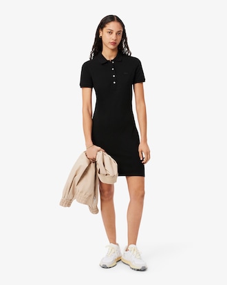 Women's Slim Fit Stretch Mini Piqué Polo Dress