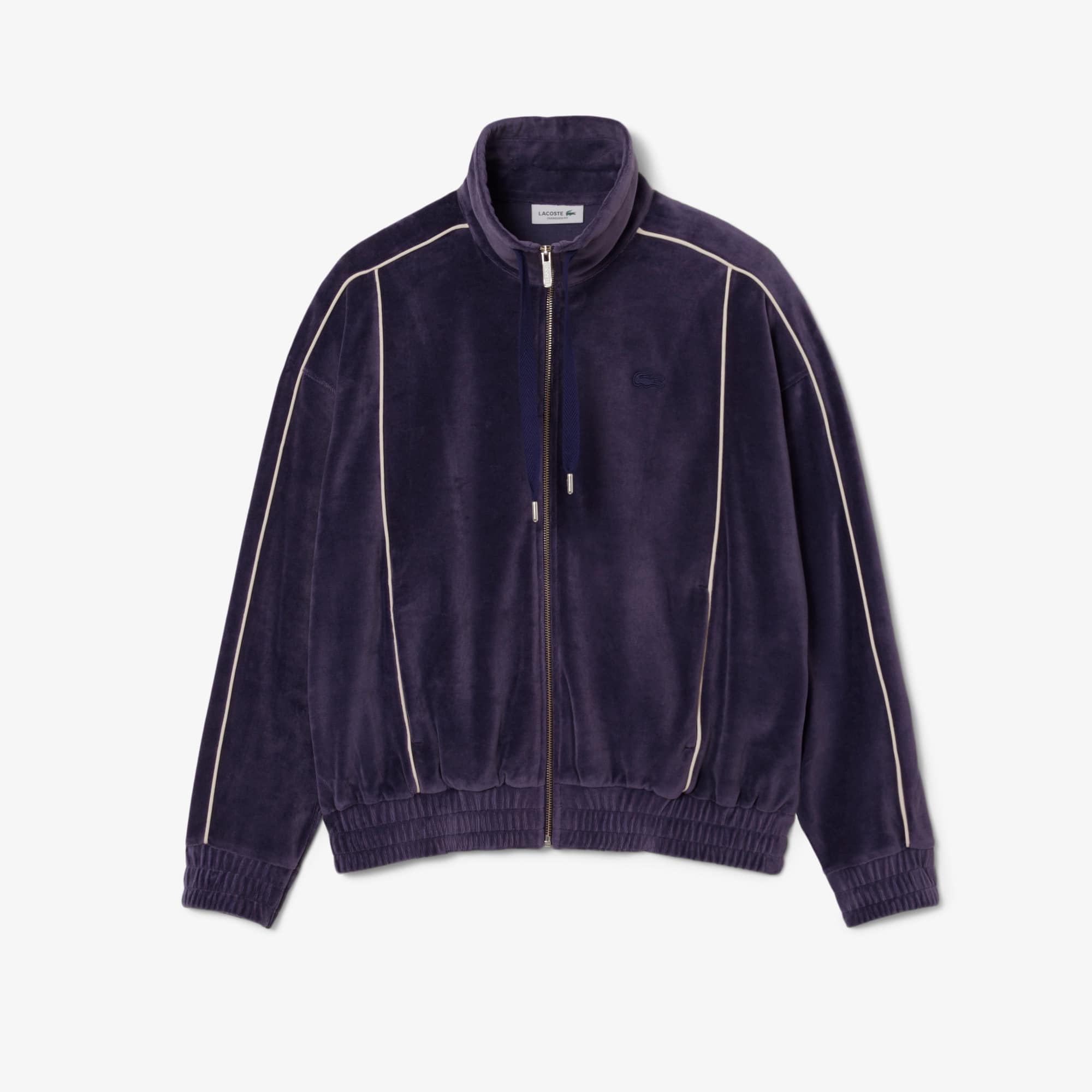 Women's Oversized Zip-Up Velour Sweatshirt - Sweaters