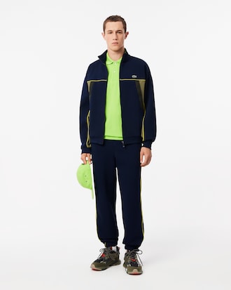 Men's Loose Fit Zip-Up Piqué Sweatshirt