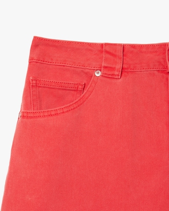 Shorts largos de mezclilla con tinte natural