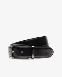 Men's Reversible Leather Belt And 2 Buckles Gift Set