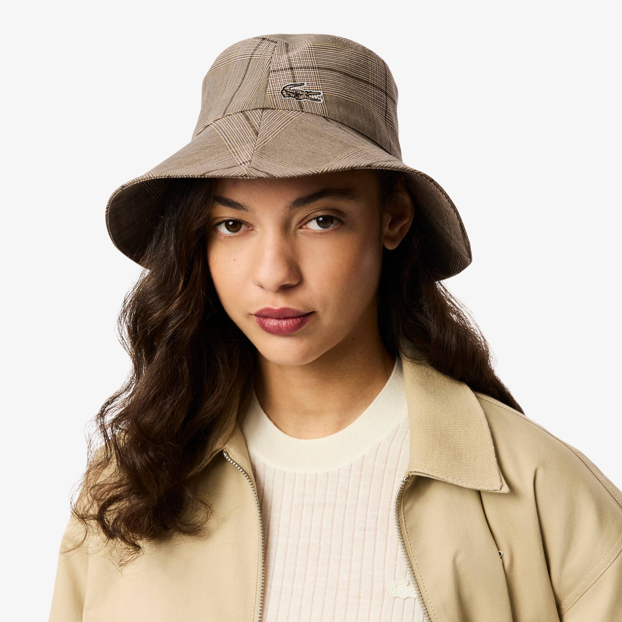 Women's Plaid Cotton Poplin Bucket Hat - Hats - New In 2026 | Lacoste