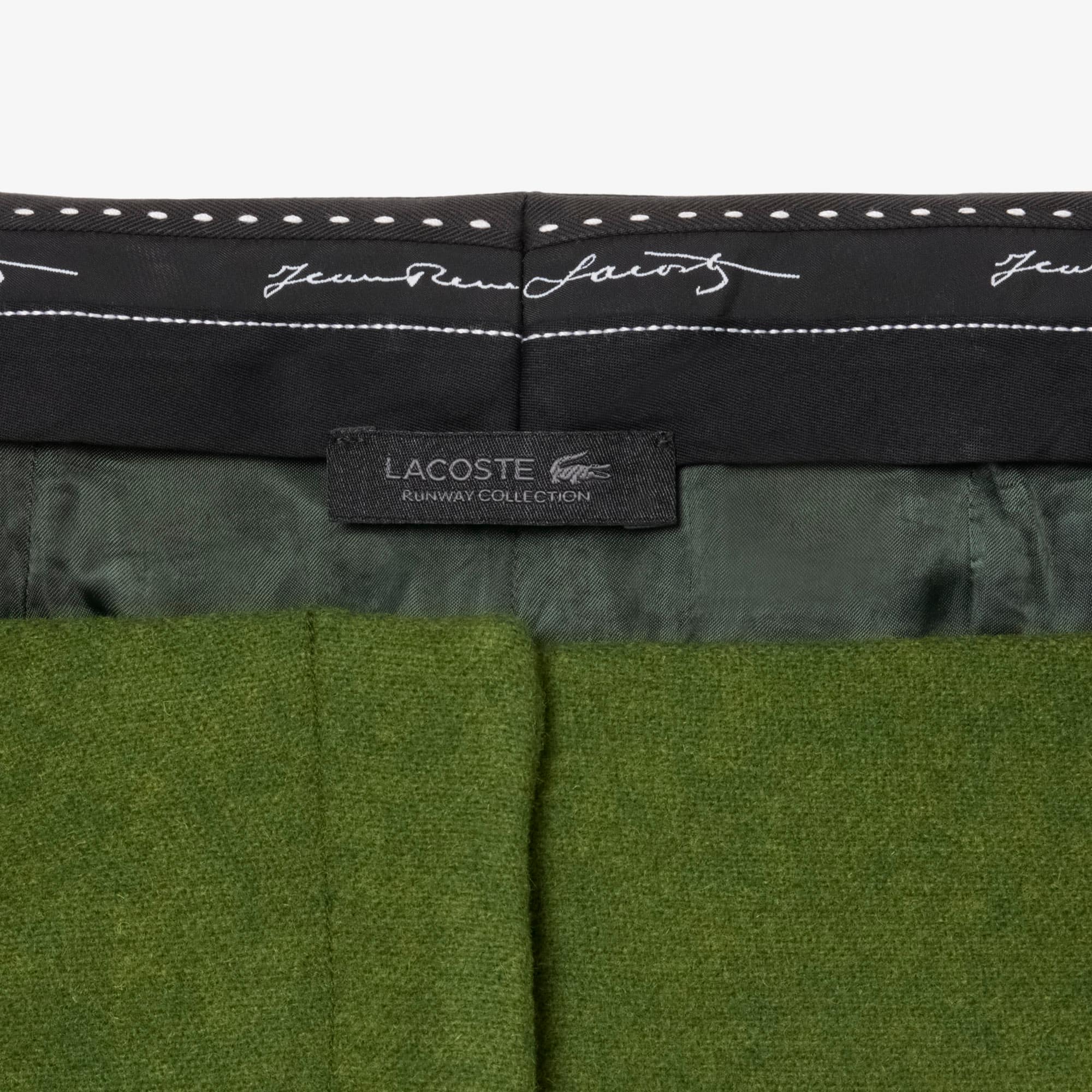 Runway Straight Fit Slub Wool Tailored Pants