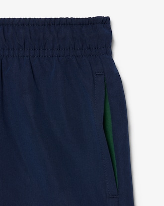 Monochromatic Lined Swim Trunks