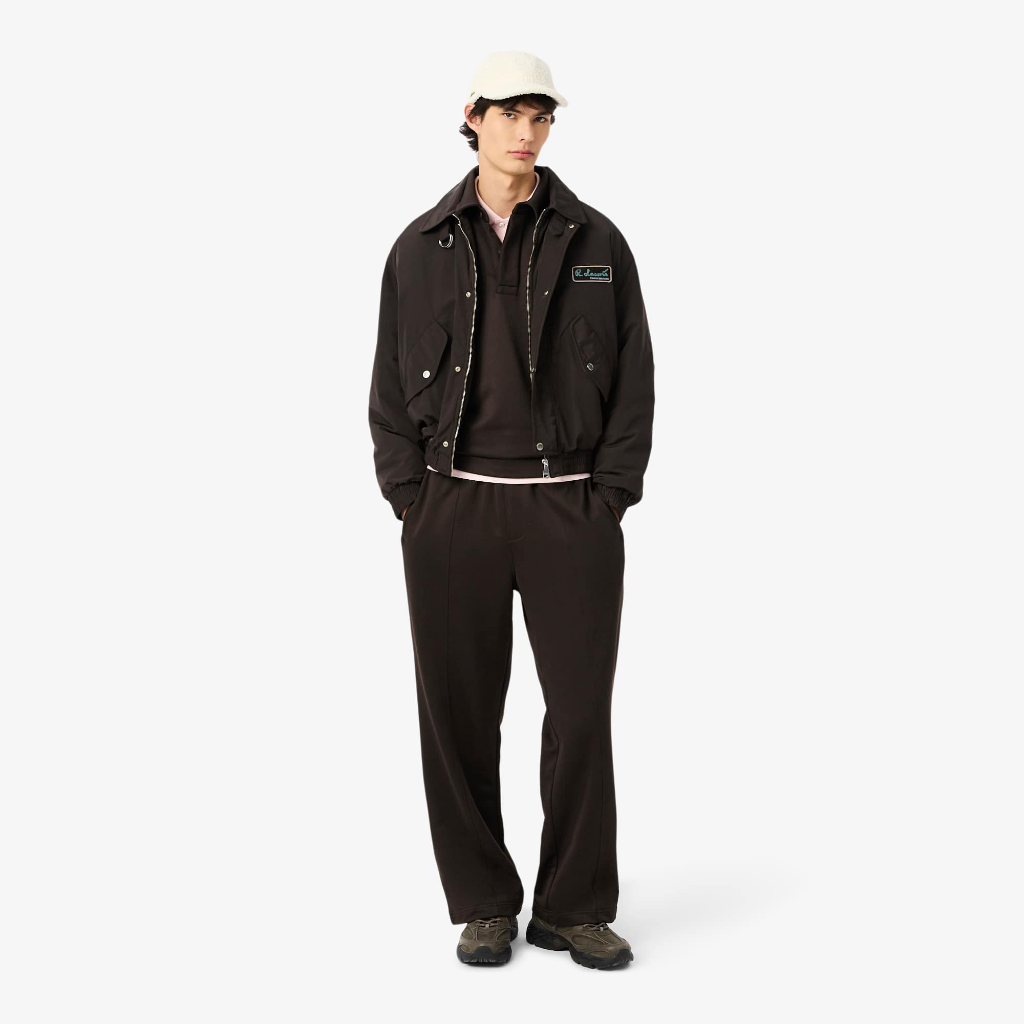 Men's Loose Fit Fleece Polo Sweatshirt - Sweaters & Sweatshirts