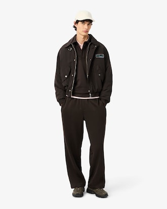 Men's Loose Fit Fleece Polo Sweatshirt