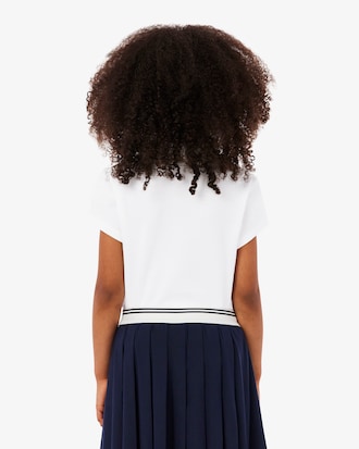 Girls' Scalloped Collar Piqu&eacute; Polo