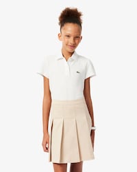 Scallop Collar Mini Piqu&eacute; Polo Shirt