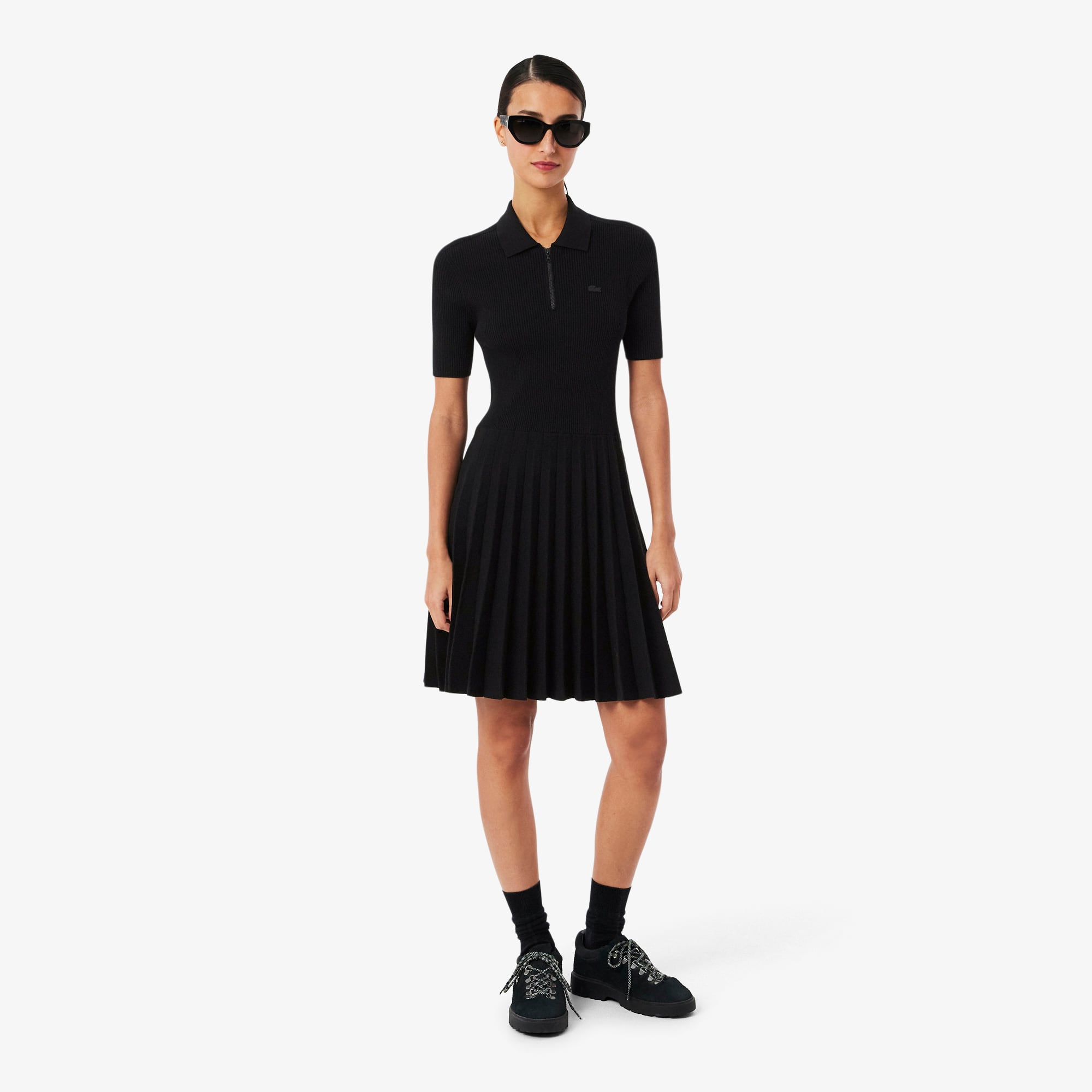 Lacoste Women's Pleated Polo Collar Dress