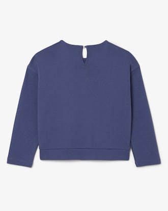 Playera de algod&oacute;n de manga larga con marca para ni&ntilde;o