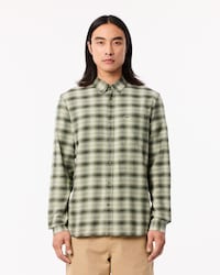 Men's Regular Fit Wool and Cotton Flannel Shirt