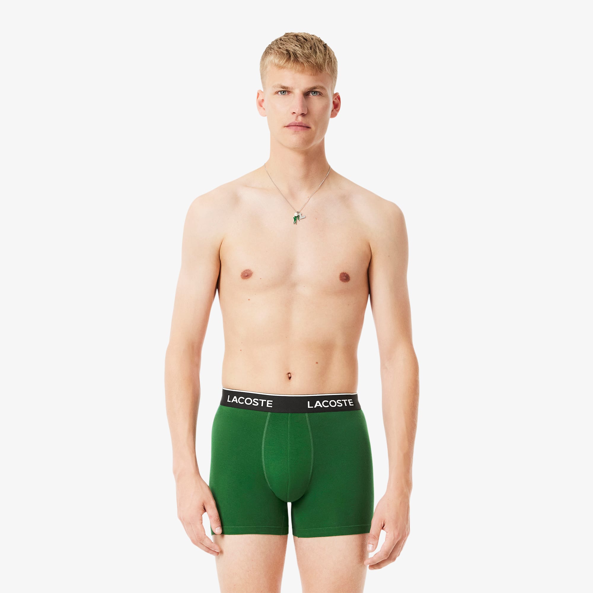 Lacoste Men's 3-Pack Stretch Cotton Boxer Briefs
