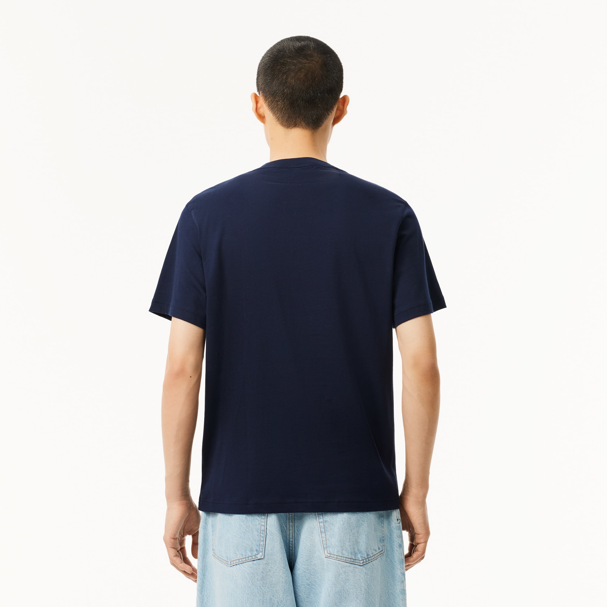 【送料&関税込】Lacoste Navy Blue Cotton Jersey T-shirt TH9842_166_20.jpg