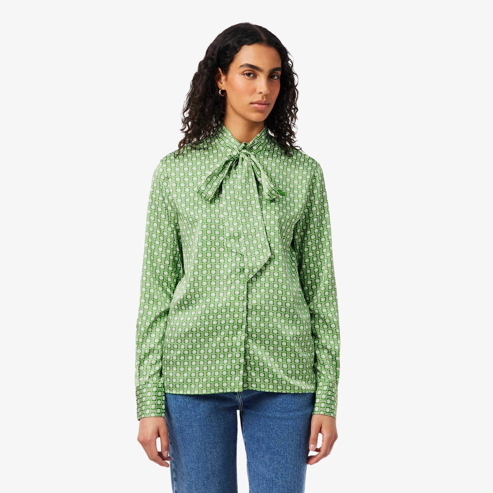 Lacoste Regular Fit Removable Tie Collar Shirt