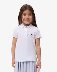 Girls' Scalloped Collar Piqu&eacute; Polo