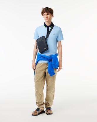 Men's Regular Fit Contrast Neck Smart Paris Polo