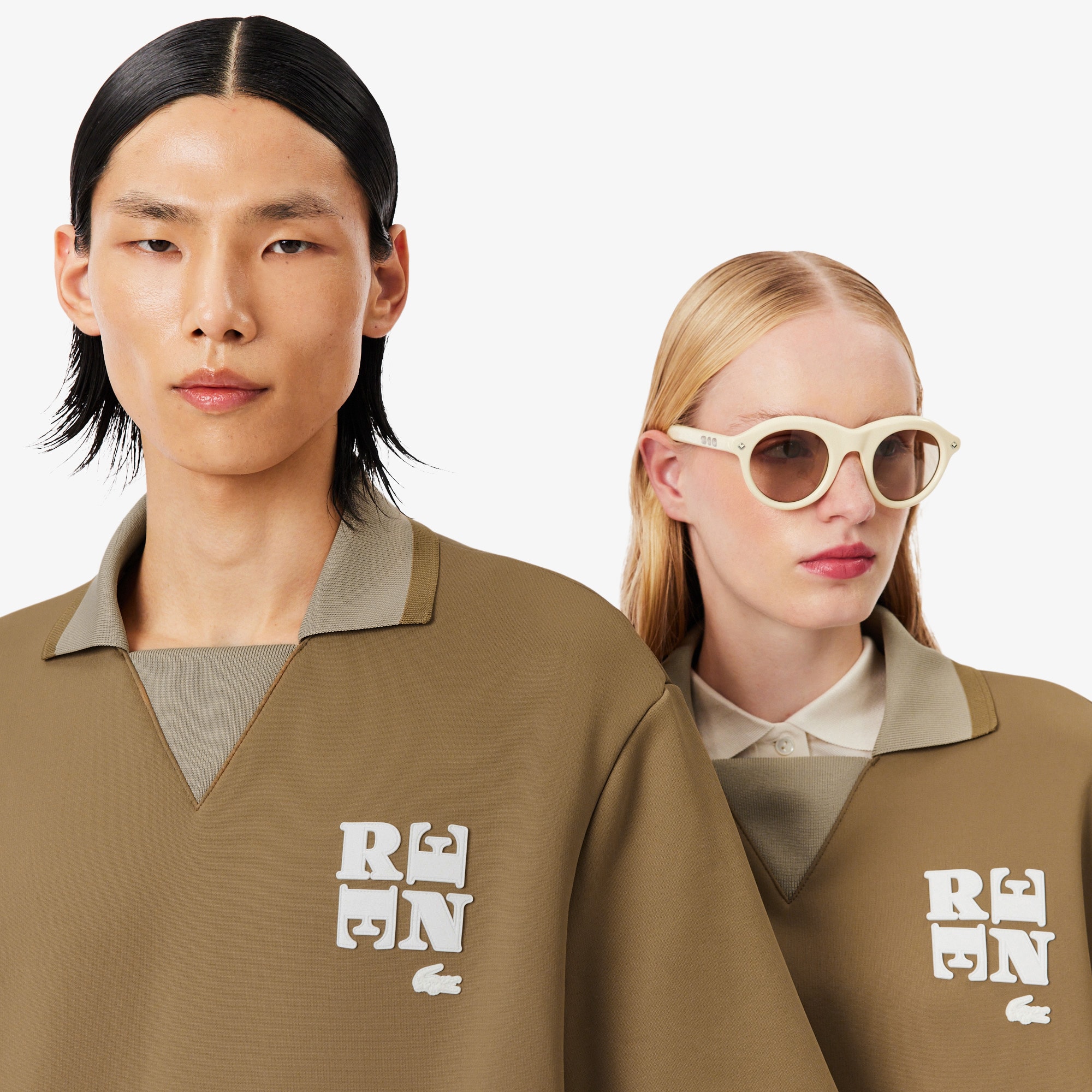 Runway Badge Accent Oversized Satin Polo Shirt