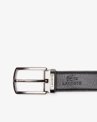 Men's Reversible Leather Belt And 2 Buckles Gift Set