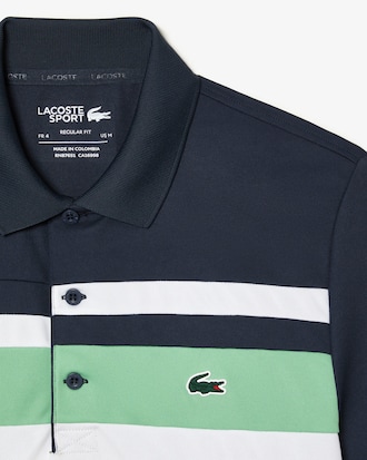 Polo para hombre con rayas Lacoste SPORT Miami Open