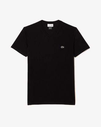 T-shirt homme à col en V en jersey de coton pima